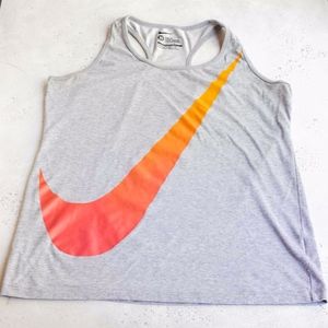 Nike Grey Tank Top with Swoosh - XL